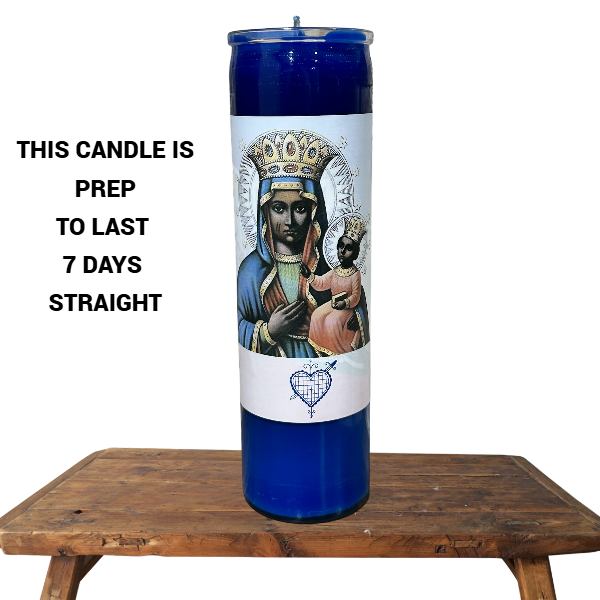 Erzulie Dantor 7 Day Candle - Royal Blue & day Candle -  7 Day Ritual Candle